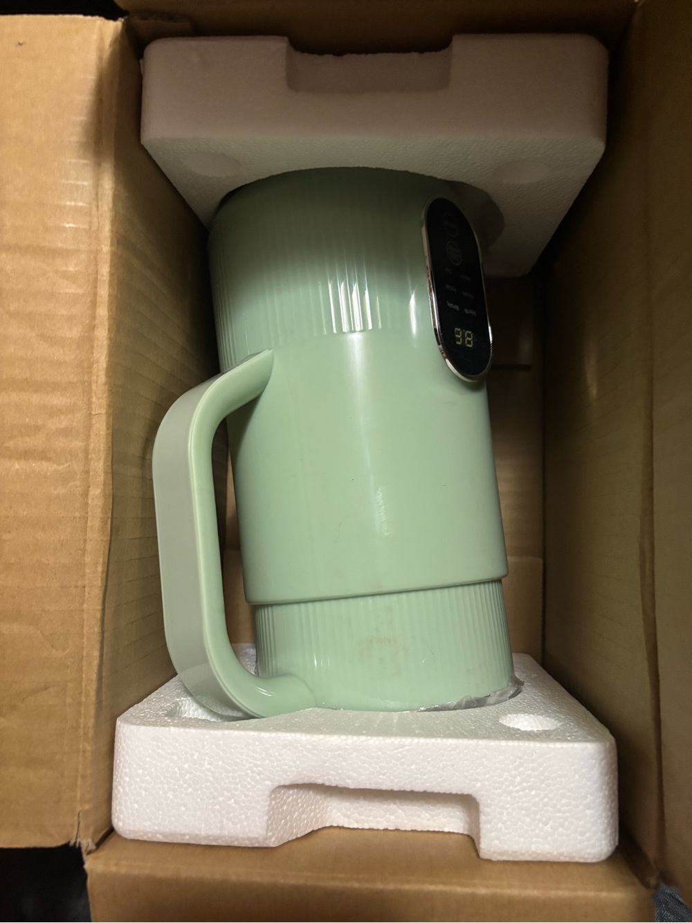 Mint Green Electric Kettle with Digital Display - Home Kitchen